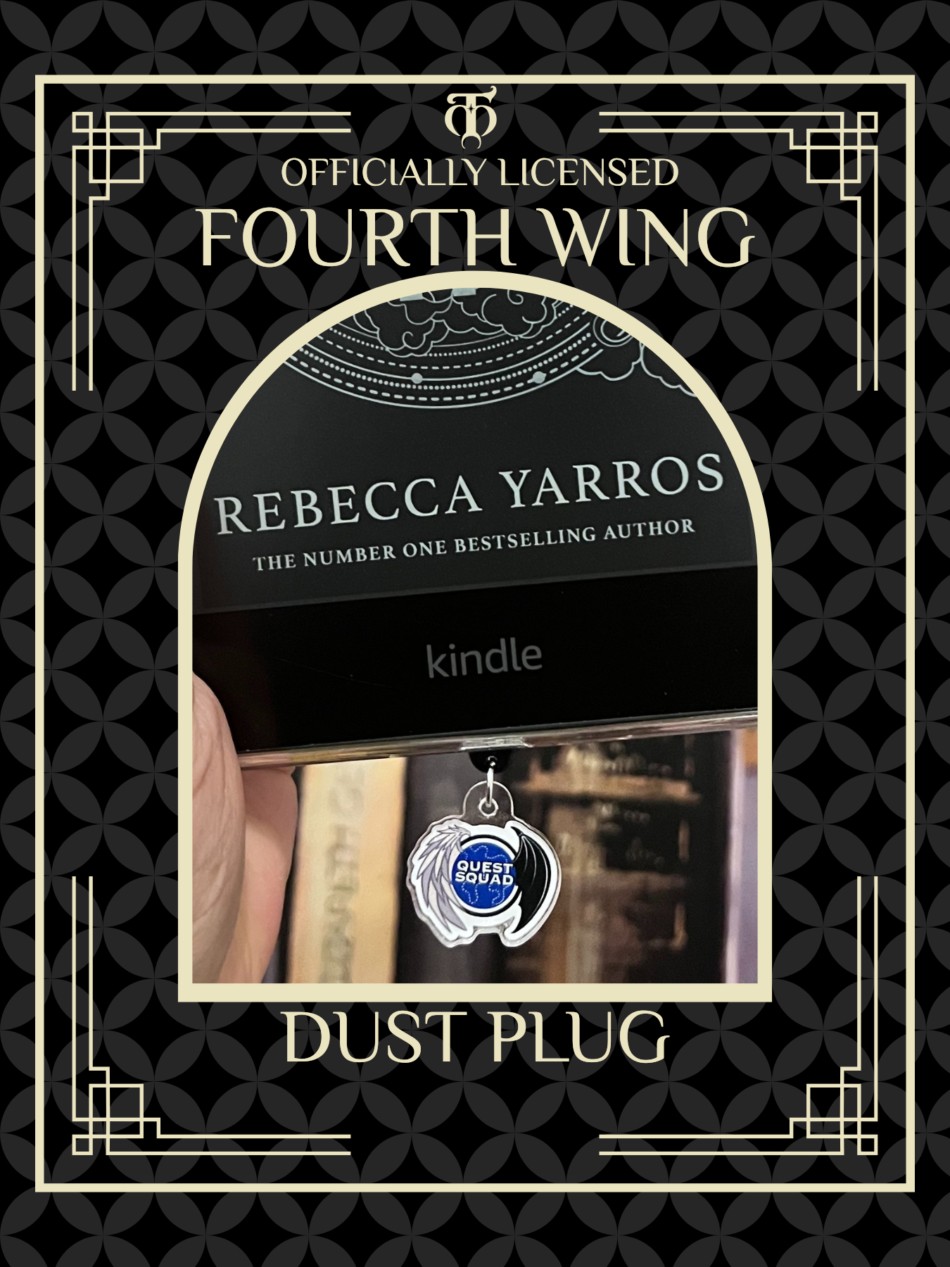 Fourth Wing Dust Plug Tech charm