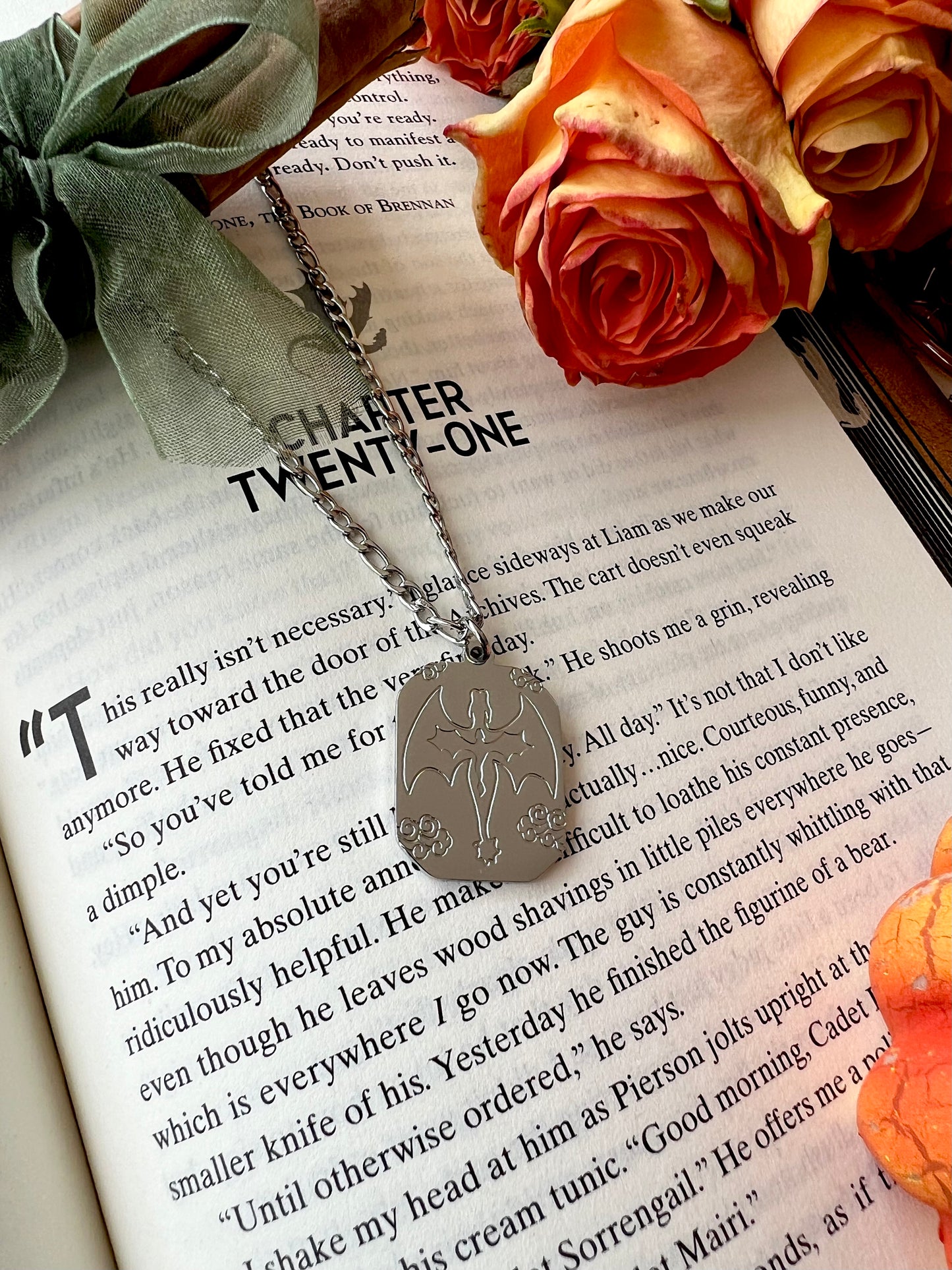 Dragon Relic Engraved Necklace