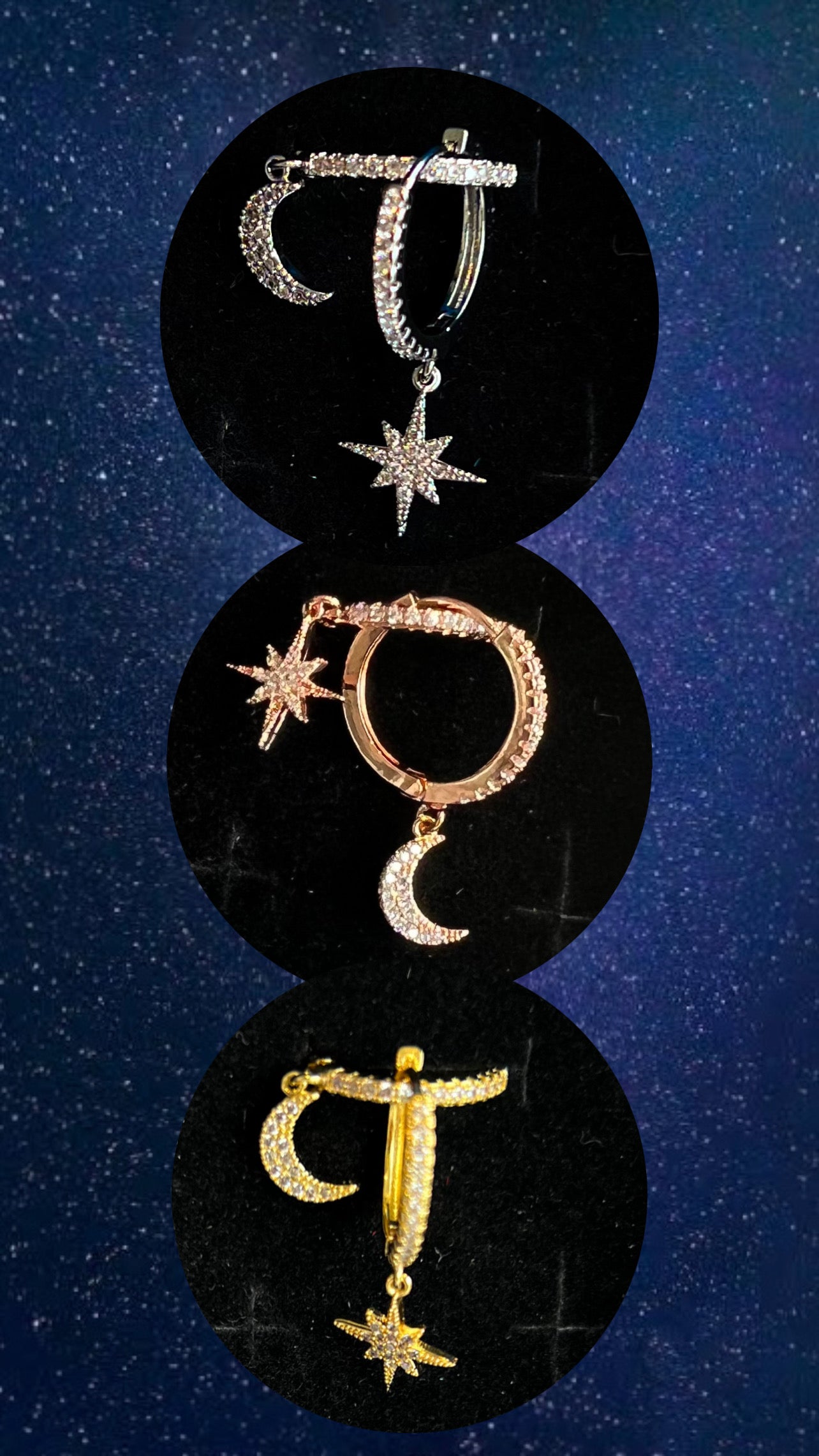 Winter Solstice Huggie Earrings