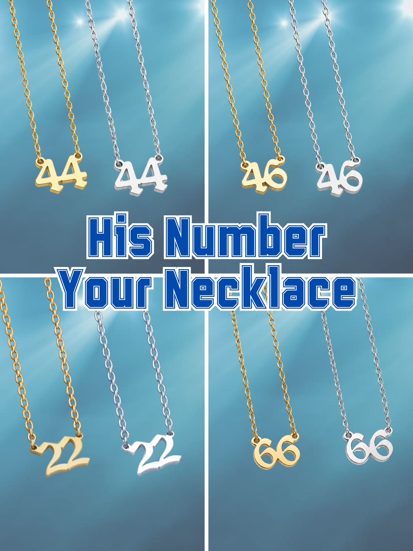 His Number Your necklace Jersey Number