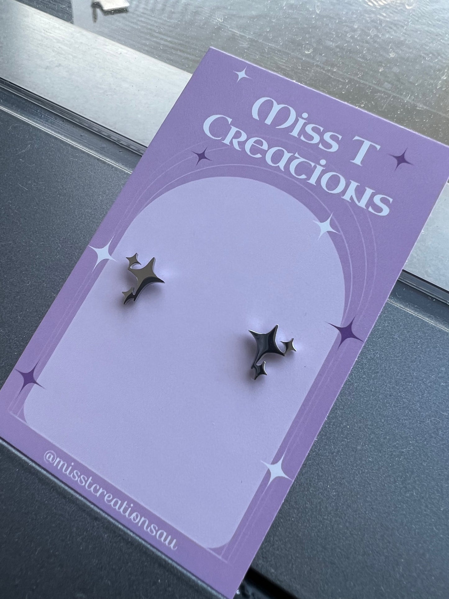 Triple Star Stud Earrings