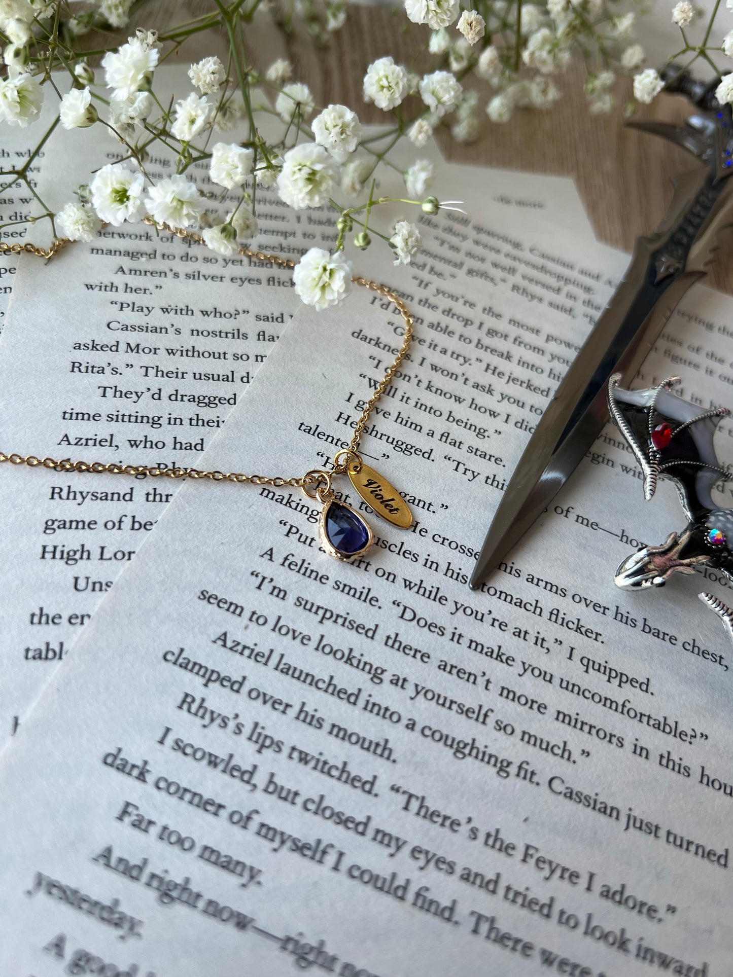 Violet stone Necklace