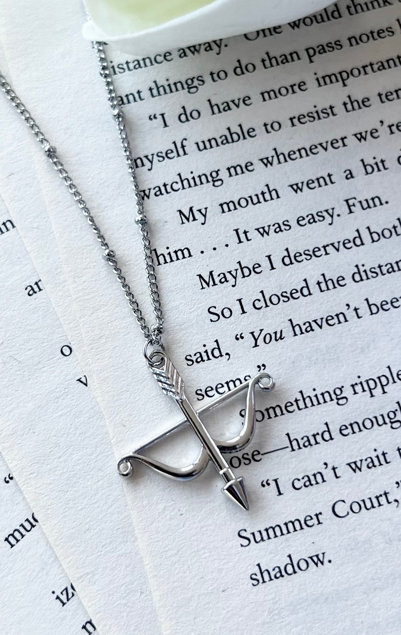 Bow and arrow necklace