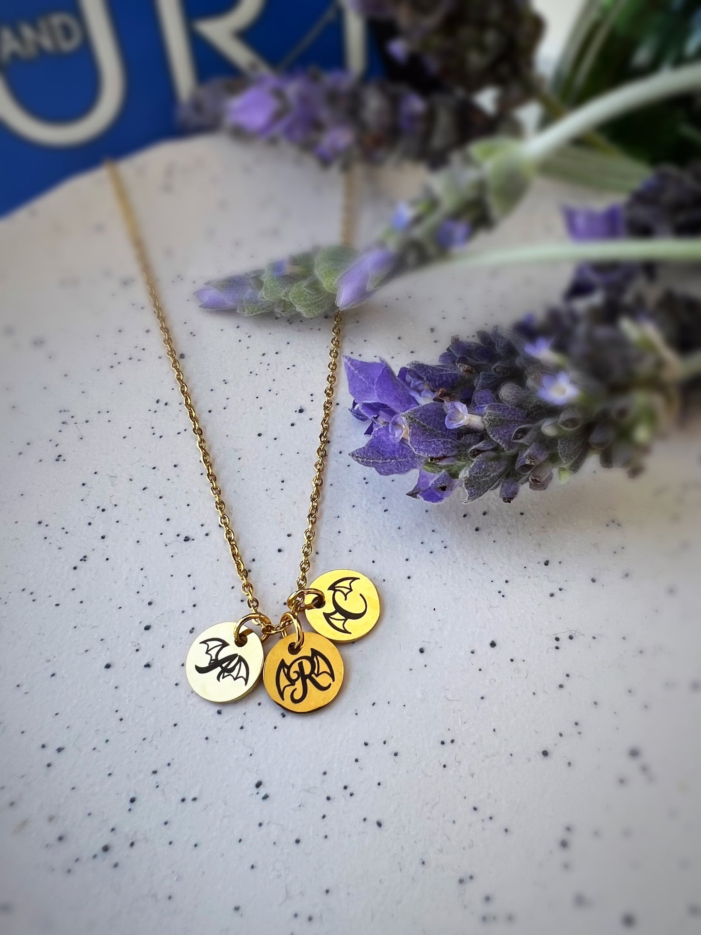 Golden Trio Bat Boys Necklace