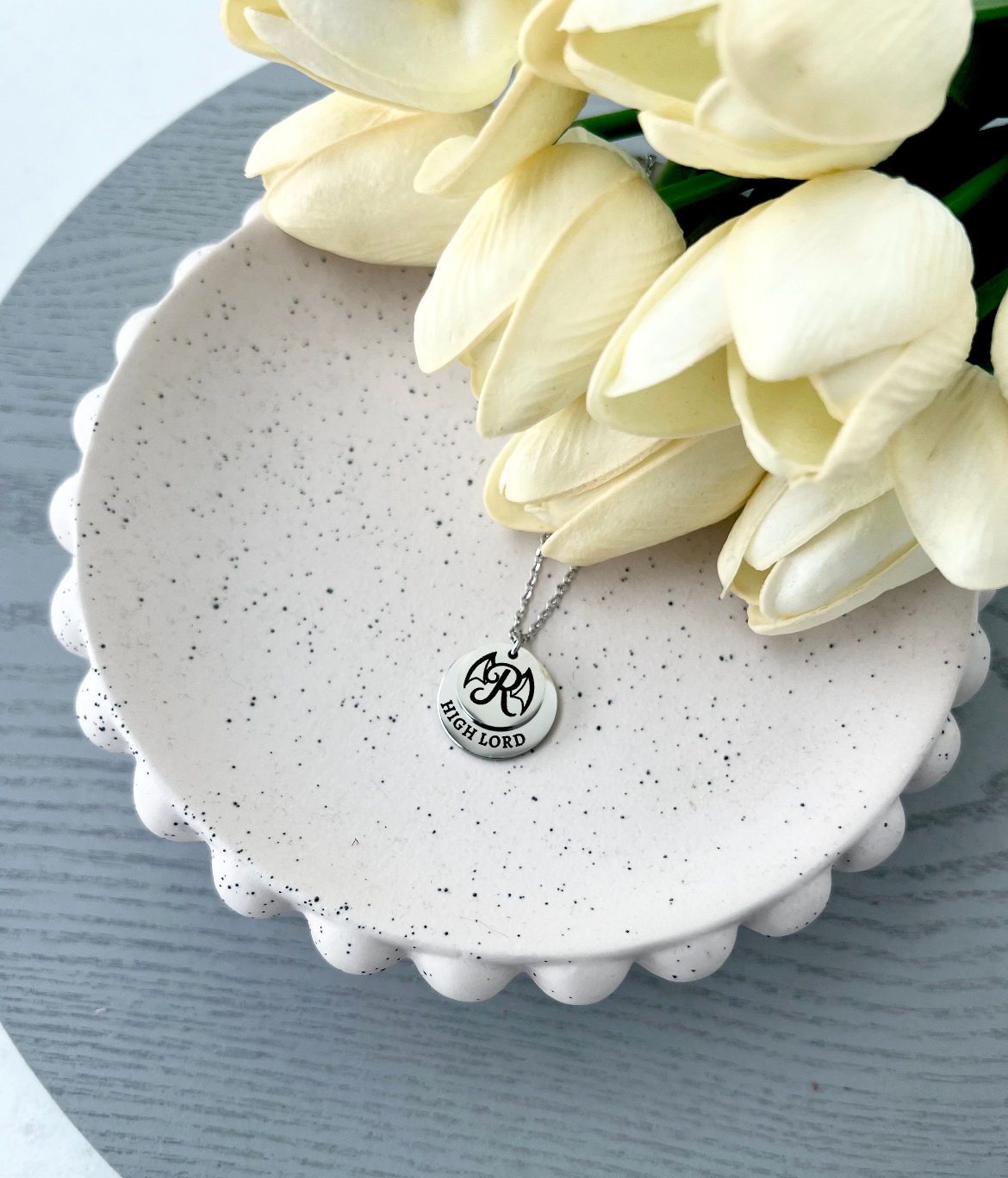 Bat Boys double medallion Necklace