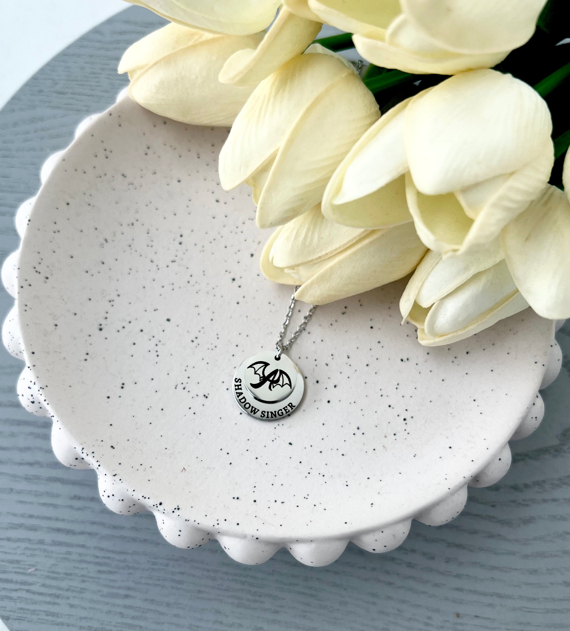 Bat Boys double medallion Necklace