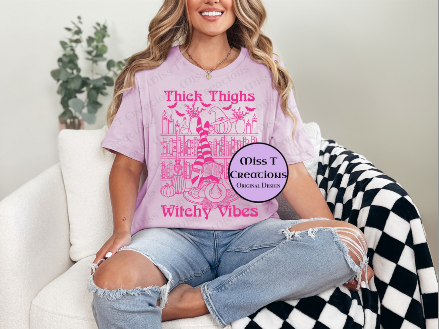 Thick Thighs Witchy Vibes Tshirt