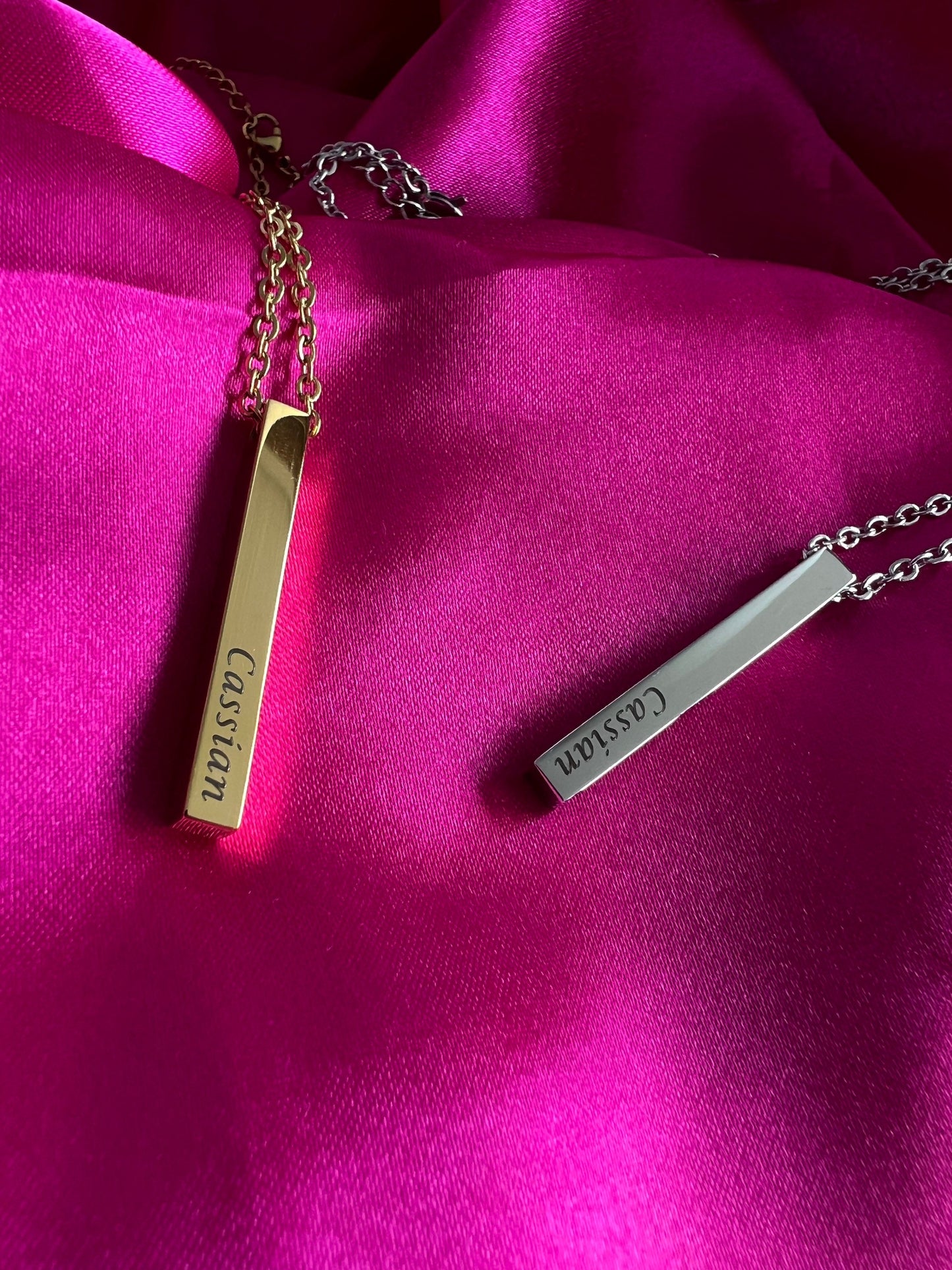 Bat boys bar necklace