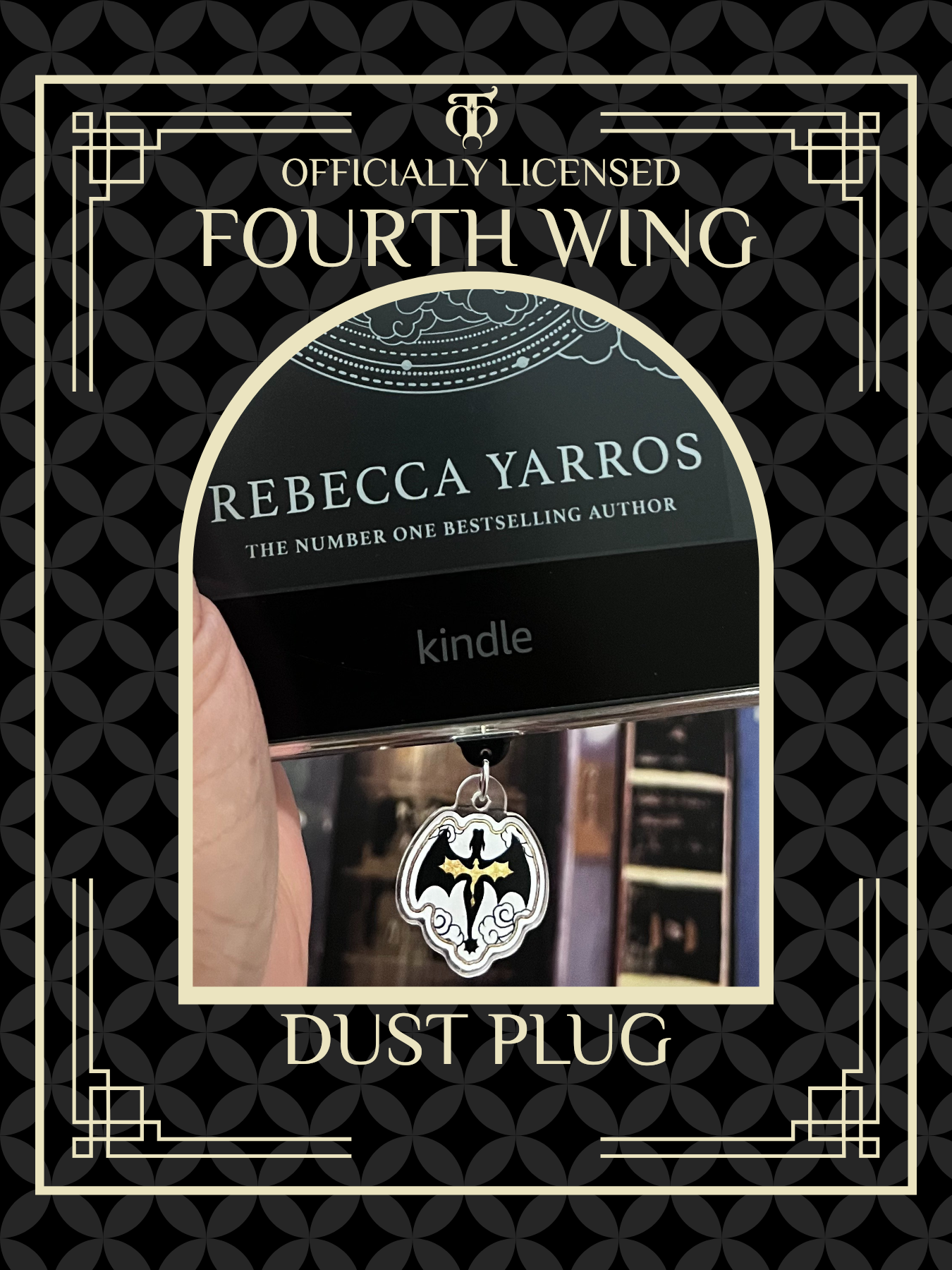 Fourth Wing Dust Plug Tech charm