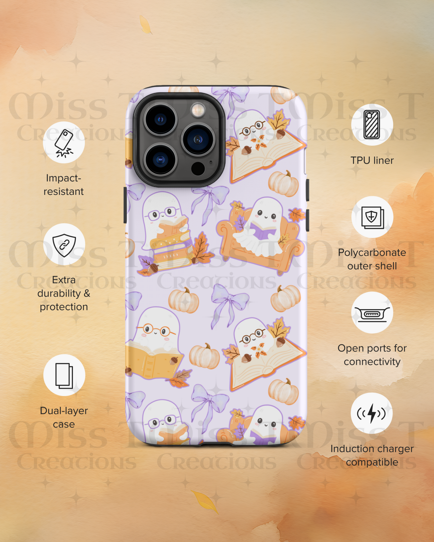 Bookish Ghosties Tough Phone case for iPhone
