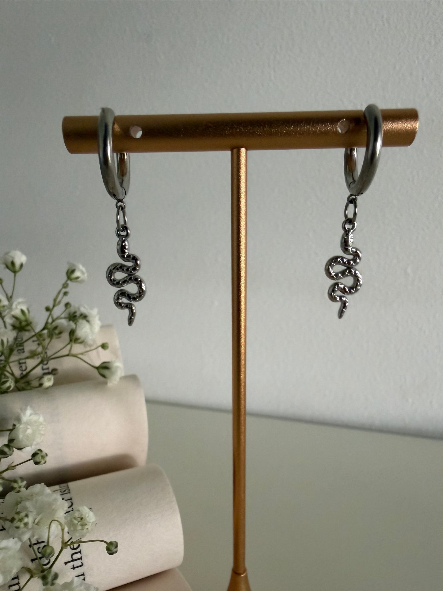 Serpent Huggie Earrings