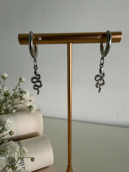 Serpent Huggie Earrings