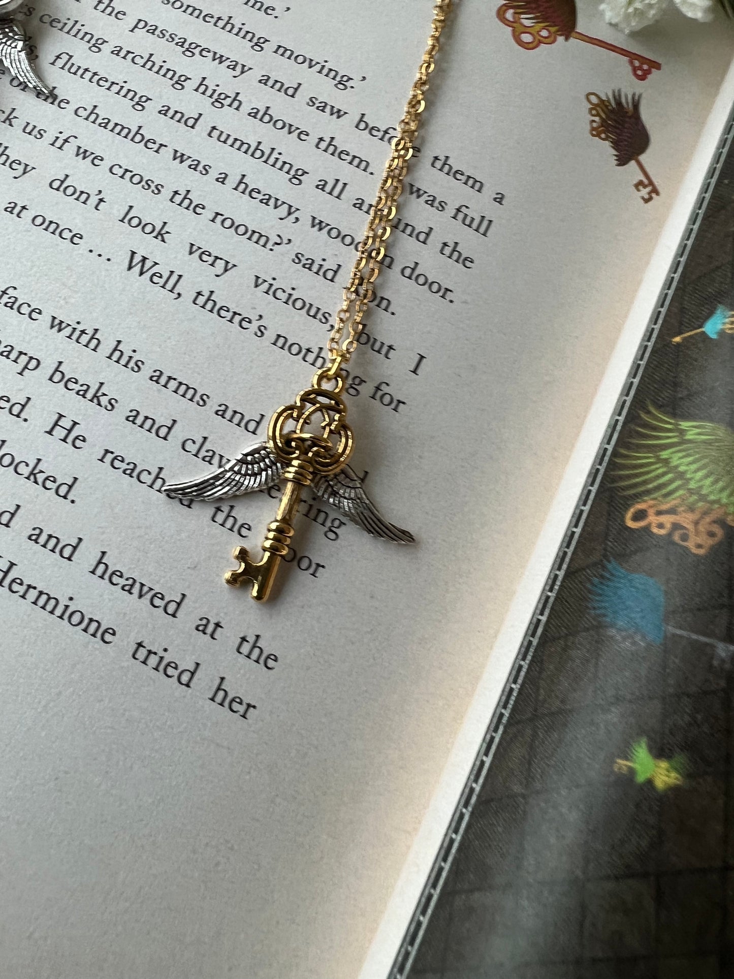 Winged Key necklace