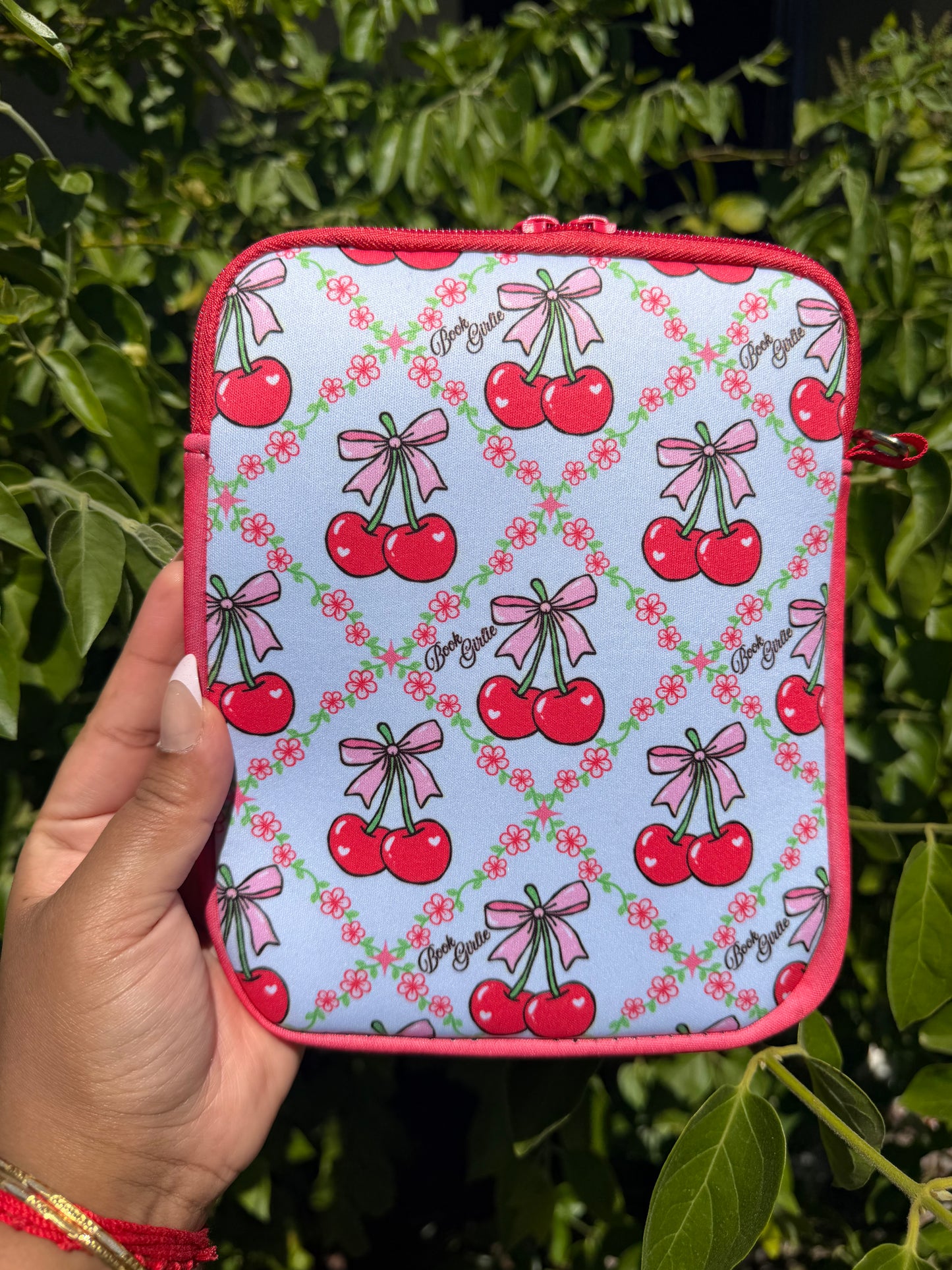 Book Girlie Cherry E-reader & cup sleeve Combo