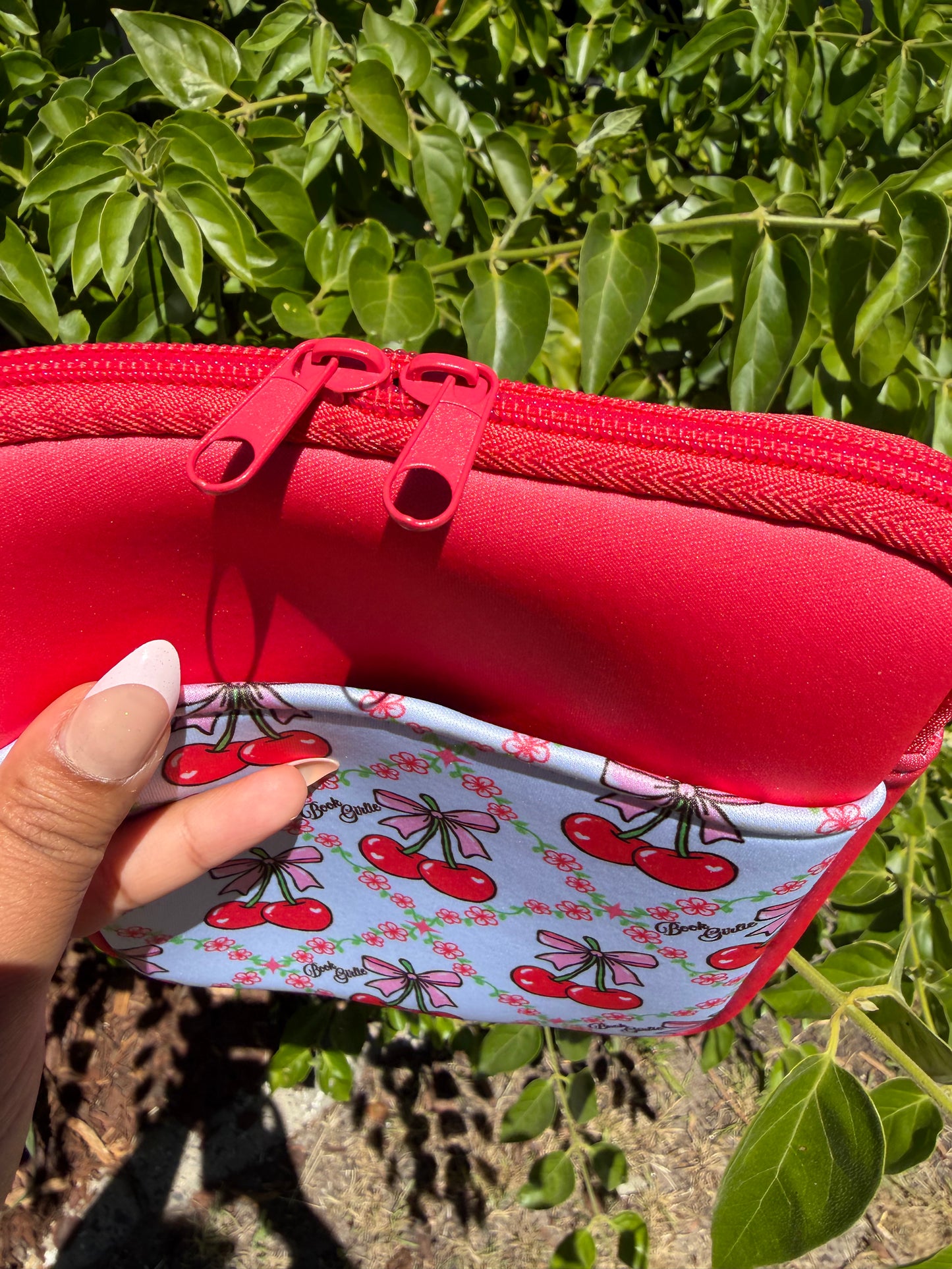 Book Girlie Cherry E-reader & cup sleeve Combo