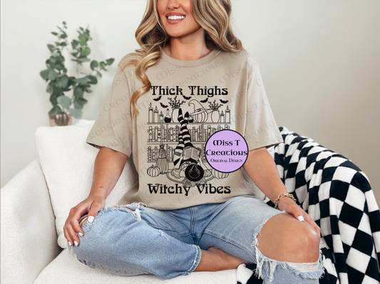 Thick Thighs Witchy Vibes Tshirt