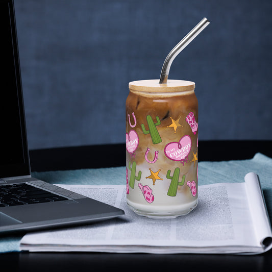 In My Cowboy Romance Era Glass Can Tumbler